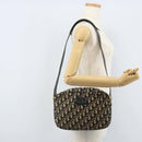 Christian Dior Trotter Canvas Umhängetasche Schwarz Gold Auth LNZ705-20