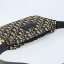 Christian Dior Trotter Canvas Umhängetasche Schwarz Gold Auth LNZ705-6