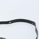 Christian Dior Trotter Canvas Umhängetasche Schwarz Gold Auth LNZ705-8
