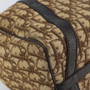 Christian Dior Trotter Canvas Boston Bag Beige Gold Auth LNZ706-11