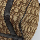 Christian Dior Trotter Canvas Boston Bag Beige Gold Auth LNZ706-12
