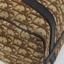 Christian Dior Trotter Canvas Boston Bag Beige Gold Auth LNZ706-13