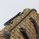 Christian Dior Trotter Canvas Boston Bag Beige Gold Auth LNZ706-6