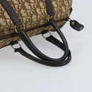Christian Dior Trotter Canvas Boston Bag Beige Gold Auth LNZ706-7