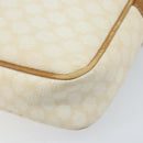 CELINE Macadam Canvas Shoulder Bag PVC Leather Ivory Gold Auth LNZ709-9