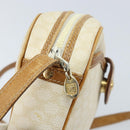 CELINE Macadam Canvas Shoulder Bag PVC Leather Ivory Gold Auth LNZ709-10