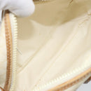 CELINE Macadam Canvas Shoulder Bag PVC Leather Ivory Gold Auth LNZ709-11
