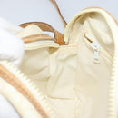 CELINE Macadam Canvas Shoulder Bag PVC Leather Ivory Gold Auth LNZ709-20