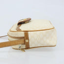 CELINE Macadam Canvas Shoulder Bag PVC Leather Ivory Gold Auth LNZ709-4