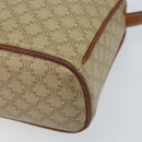 CELINE Macadam Canvas Shoulder Bag PVC Beige Gold Auth LNZ711-9
