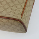 CELINE Macadam Canvas Shoulder Bag PVC Beige Gold Auth LNZ711-15