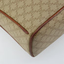CELINE Macadam Canvas Shoulder Bag PVC Beige Gold Auth LNZ711-16