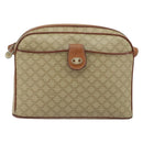 CELINE Macadam Canvas Shoulder Bag PVC Beige Gold Auth LNZ711-13
