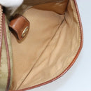 CELINE Macadam Canvas Shoulder Bag PVC Beige Gold Auth LNZ711-22