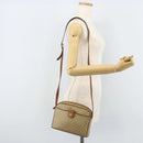CELINE Macadam Canvas Shoulder Bag PVC Beige Gold Auth LNZ711-23