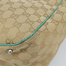 GUCCI GG Canvas Hand Bag Beige Silver 113017 Auth LNZ712-14