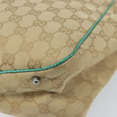 GUCCI GG Canvas Hand Bag Beige Silver 113017 Auth LNZ712-16