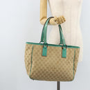GUCCI GG Canvas Hand Bag Beige Silver 113017 Auth LNZ712-22