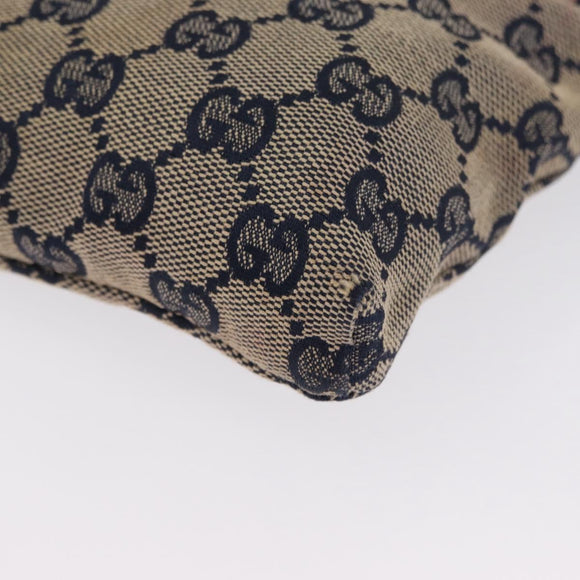GUCCI GG Canvas Sherry Line Waist bag Beige Silver 28566 Auth LNZ713