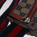 GUCCI GG Canvas Sherry Line Waist bag Beige Silver 28566 Auth LNZ713-14