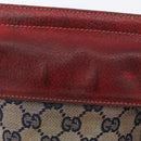 GUCCI GG Canvas Sherry Line Waist bag Beige Silver 28566 Auth LNZ713-16