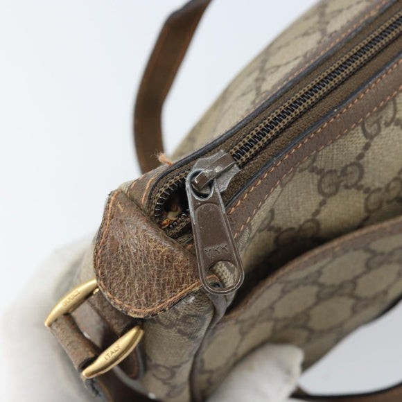 GUCCI GG Supreme Web Sherry Line Bag PVC Beige Gold 89 02 032 Auth LNZ714