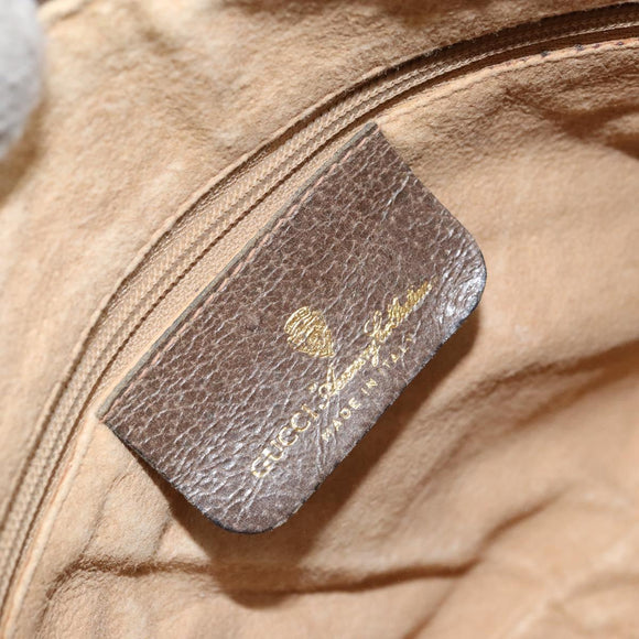 GUCCI GG Supreme Web Sherry Line Bag PVC Beige Gold 89 02 032 Auth LNZ714