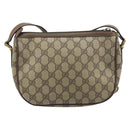GUCCI GG Supreme Web Sherry Line Bag PVC Beige Gold 89 02 032 Auth LNZ714-2
