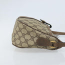 GUCCI GG Supreme Web Sherry Line Bag PVC Beige Gold 89 02 032 Auth LNZ714-3