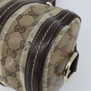 GUCCI GG Crystal Duchessa Hand Bag Coated Canvas Beige Gold Auth LNZ715-9