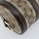 GUCCI GG Crystal Duchessa Hand Bag Coated Canvas Beige Gold Auth LNZ715-16