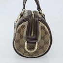 GUCCI GG Crystal Duchessa Hand Bag Coated Canvas Beige Gold Auth LNZ715-3