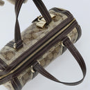 GUCCI GG Crystal Duchessa Hand Bag Coated Canvas Beige Gold Auth LNZ715-6
