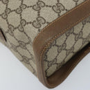 GUCCI GG Supreme Web Sherry Line Bag PVC Beige Gold 904 02 069 Auth LNZ716-15