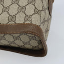 GUCCI GG Supreme Web Sherry Line Bag PVC Beige Gold 904 02 069 Auth LNZ716-16