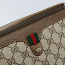 GUCCI GG Supreme Web Sherry Line Bag PVC Beige Gold 904 02 069 Auth LNZ716-18