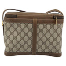 GUCCI GG Supreme Web Sherry Line Bag PVC Beige Gold 904 02 069 Auth LNZ716-2