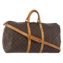 LOUIS VUITTON Monogram Keepall Bandouliere 55 Boston Bag M41414 LV Auth LNZ723-1