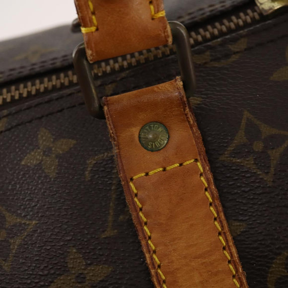 LOUIS VUITTON Monogram Keepall Bandouliere 55 Boston Bag M41414 LV Auth LNZ723