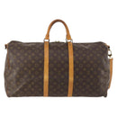 LOUIS VUITTON Monogram Keepall Bandouliere 55 Boston Bag M41414 LV Auth LNZ723-3