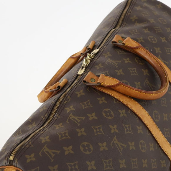 LOUIS VUITTON Monogram Keepall Bandouliere 55 Boston Bag M41414 LV Auth LNZ723