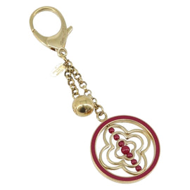 LOUIS VUITTON Fully Flower Charm metal Red Gold M67128 LV Auth LNZ728