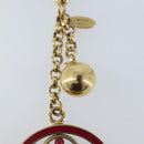 LOUIS VUITTON Fully Flower Charm metal Red Gold M67128 LV Auth LNZ728-9