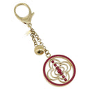 LOUIS VUITTON Fully Flower Charm metaal Rood Goud M67128 LV Auth LNZ728-1
