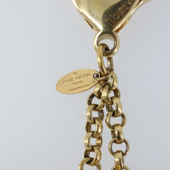 LOUIS VUITTON Fully Flower Charm metaal Rood Goud M67128 LV Auth LNZ728