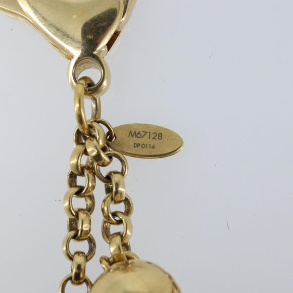 LOUIS VUITTON Fully Flower Charm metaal Rood Goud M67128 LV Auth LNZ728