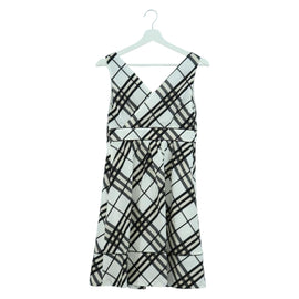 BURBERRY Nova Check One Piece Canvas Ivory Auth LNZ730A