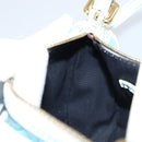 CELINE C Macadam Canvas Accessoire Pouch Suède Lichtblauw Goud Auth LNZ731A-18