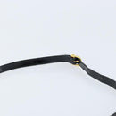 Salvatore Ferragamo Vala Hand Bag Patent leather 2way Black Gold Auth LNZ738-10