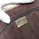 GUCCI GG Canvas Tote Bag Brown Gold 163805 Auth LNZ740-17